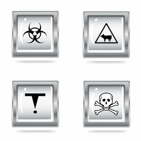 vector illustration of the set  icons of the Hazard symbols Stockbilder - Microstock & Abonnement, Bildnummer: 400-04792442