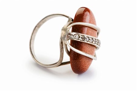 simsearch:400-05297829,k - Jewellery ring isolated on the white background Photographie de stock - Aubaine LD & Abonnement, Code: 400-04792478