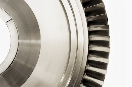 jet engine turbine blade isolated on white Stock Photo - Budget Royalty-Free & Subscription, Code: 400-04792649