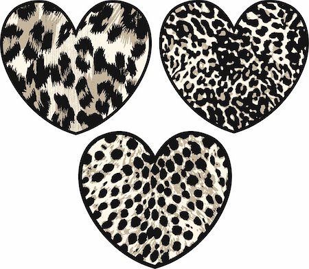 heart with animal skin Stock Photo - Budget Royalty-Free & Subscription, Code: 400-04792685