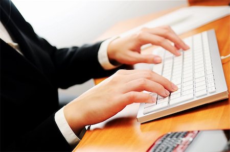 Female hands typing on a keyboard Stock Photo - Budget Royalty-Free & Subscription, Code: 400-04792848