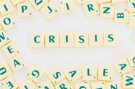 simsearch:400-06875322,k - The word crisis isolated on white background Stock Photo - Budget Royalty-Free & Subscription, Code: 400-04792851