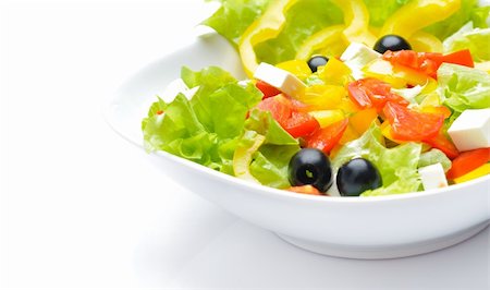 simsearch:400-04729965,k - Salad isolated over white Stock Photo - Budget Royalty-Free & Subscription, Code: 400-04792892