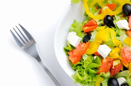 Salad isolated over white Stock Photo - Budget Royalty-Free & Subscription, Code: 400-04792893