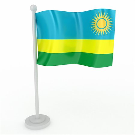 simsearch:400-04796084,k - Illustration of a flag of Rwanda on a white background Foto de stock - Royalty-Free Super Valor e Assinatura, Número: 400-04792973