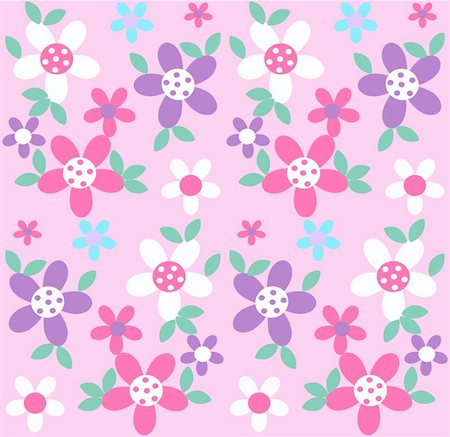 seamless summer backgrounds - seamless flower pattern Stock Photo - Budget Royalty-Free & Subscription, Code: 400-04793006