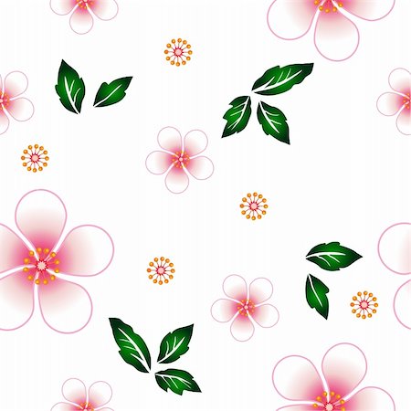 simsearch:400-04350601,k - Seamless floral background. Repeat many times. Vector illustration. Stock Photo - Budget Royalty-Free & Subscription, Code: 400-04793205