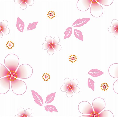 simsearch:400-04813899,k - Seamless floral background. Repeat many times. Vector illustration. Stock Photo - Budget Royalty-Free & Subscription, Code: 400-04793206