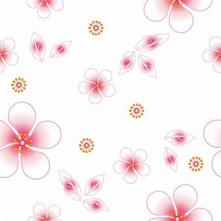 simsearch:400-04813899,k - Seamless floral background. Repeat many times. Vector illustration. Stock Photo - Budget Royalty-Free & Subscription, Code: 400-04793209