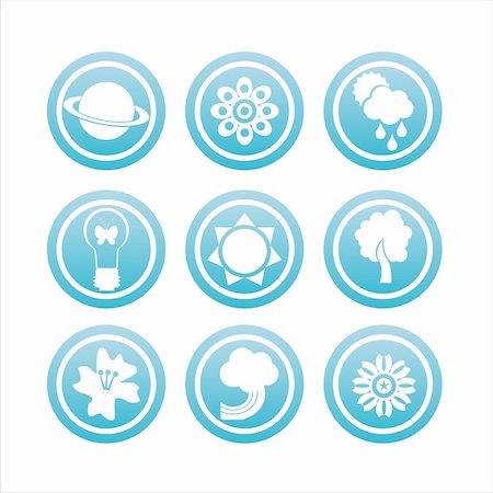 simsearch:400-05739512,k - set of 9 blue nature signs Stock Photo - Budget Royalty-Free & Subscription, Code: 400-04804261