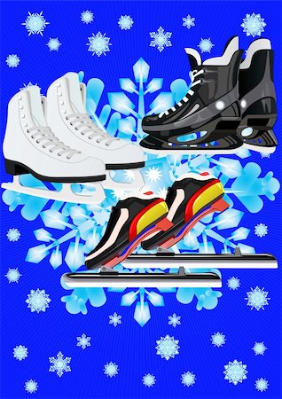 Winter Sports. Skates for different sports Stock Photo - Budget Royalty-Free & Subscription, Code: 400-04804330