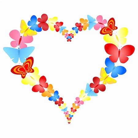 simsearch:400-08410647,k - valentine butterflies heart frame Stockbilder - Microstock & Abonnement, Bildnummer: 400-04804628