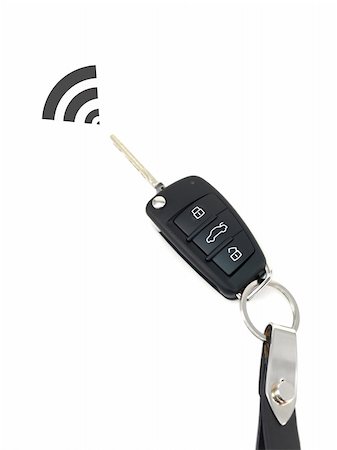 Car keys isolated against a white background Stock Photo - Budget Royalty-Free & Subscription, Code: 400-04804856