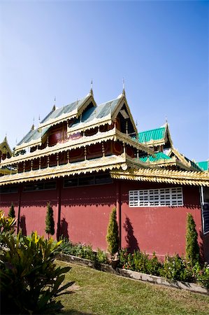 thai temple,Mae Hong Son In Thailand Stock Photo - Budget Royalty-Free & Subscription, Code: 400-04804990