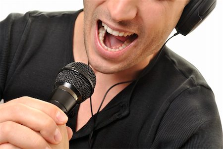 simsearch:400-05050679,k - handsome man singing. closeup photo. Stock Photo - Budget Royalty-Free & Subscription, Code: 400-04805109