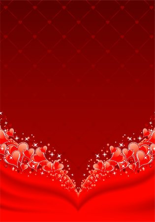 Valentines Day background with Hearts, element for design, vector illustration Stock Photo - Budget Royalty-Free & Subscription, Code: 400-04805393