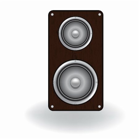 power grid vector - Wooden loud speaker isolated on white , vector illustration. Element for design. Stock Photo - Budget Royalty-Free & Subscription, Code: 400-04805501
