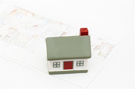 simsearch:400-04299323,k - miniature house (i am author of this drawing) Stock Photo - Budget Royalty-Free & Subscription, Code: 400-04805630