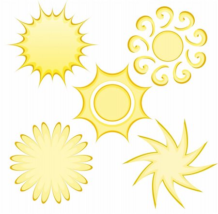 Set of images of the sun different form Photographie de stock - Aubaine LD & Abonnement, Code: 400-04805764