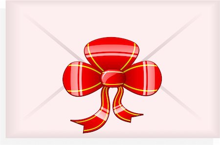 Envelope for the letter with a red bow on top Photographie de stock - Aubaine LD & Abonnement, Code: 400-04805761