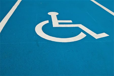 Disabled parking in car park Stock Photo - Budget Royalty-Free & Subscription, Code: 400-04806052