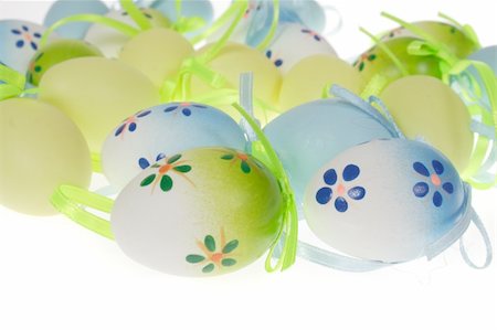 painted happy flowers - Painted Colorful Easter Eggs, photo on the white background Stock Photo - Budget Royalty-Free & Subscription, Code: 400-04806557