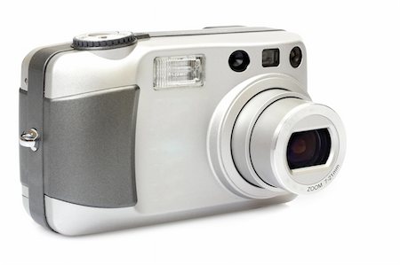 simsearch:400-05179794,k - digital camera, photo on the white background Stock Photo - Budget Royalty-Free & Subscription, Code: 400-04806636