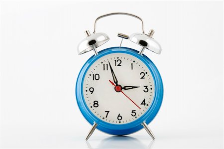 simsearch:400-09221728,k - blue alarm-clock with silver bell on white background Stock Photo - Budget Royalty-Free & Subscription, Code: 400-04806702