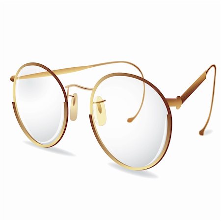 simsearch:400-07570271,k - Gold eye Glasses. Vector illustration. Element for design. Photographie de stock - Aubaine LD & Abonnement, Code: 400-04806814