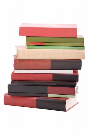 simsearch:400-04481216,k - color tower books on white background arranged in stack Stock Photo - Budget Royalty-Free & Subscription, Code: 400-04806852