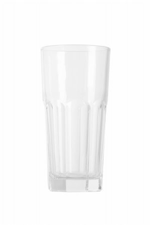 simsearch:400-06914465,k - front view of empty water glass on white background Fotografie stock - Microstock e Abbonamento, Codice: 400-04806906