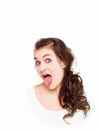 Young woman making a funny face Stock Photo - Budget Royalty-Free & Subscription, Code: 400-04807075