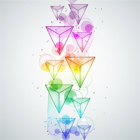 Vector picture with multi colored triangle Stock Photo - Budget Royalty-Free & Subscription, Code: 400-04807616