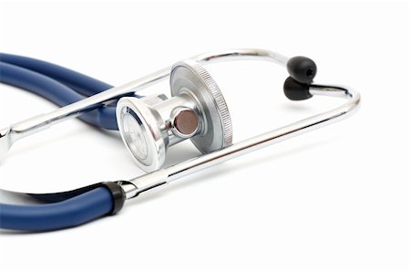 blue stethoscope isolated on a white background Stock Photo - Budget Royalty-Free & Subscription, Code: 400-04807906