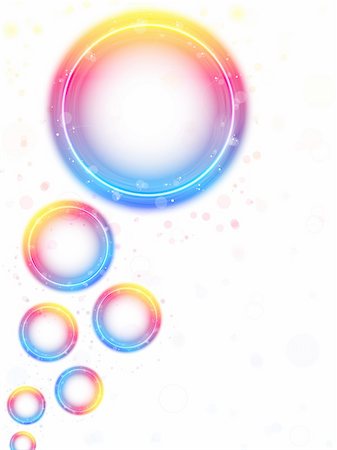 Vector - Rainbow Circle Bubbles background with Sparkles and Swirls. Stock Photo - Budget Royalty-Free & Subscription, Code: 400-04807980