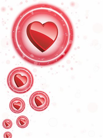 simsearch:400-04307995,k - Vector - Happy Valentine's Day Neon Heart Bubbles Background Fotografie stock - Microstock e Abbonamento, Codice: 400-04807981