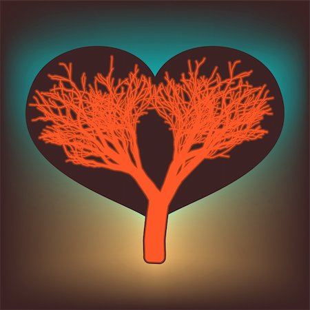 simsearch:400-05368256,k - Tree of love with hearts. EPS 8 vector file included Stock Photo - Budget Royalty-Free & Subscription, Code: 400-04808556
