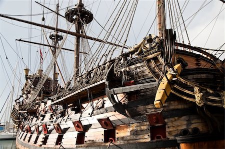 Detail of Neptune Galleon, used by R. Polansky for the movie Pirates Photographie de stock - Aubaine LD & Abonnement, Code: 400-04808594