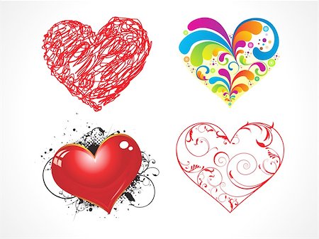 simsearch:400-05191105,k - abstract heart set vector illustration Stock Photo - Budget Royalty-Free & Subscription, Code: 400-04808934