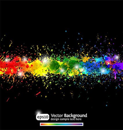 prisma - Colorful gradient paint splashes vector background. Eps10. Modern vector illustration. Foto de stock - Royalty-Free Super Valor e Assinatura, Número: 400-04809350