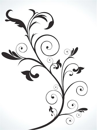 fancy line designs - abstract floral ornamental design vector illustration Stock Photo - Budget Royalty-Free & Subscription, Code: 400-04809416