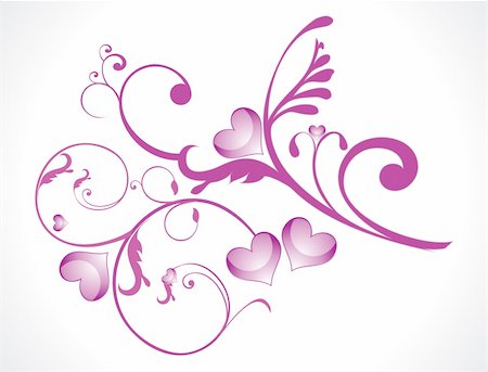 abstract love floral vector illustration Stock Photo - Budget Royalty-Free & Subscription, Code: 400-04809426