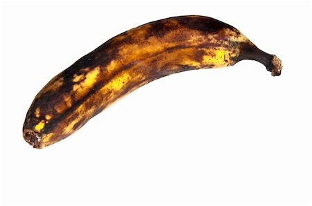 decaying fruit photography - Rotten banana on a white background Stock Photo - Budget Royalty-Free & Subscription, Code: 400-04800002