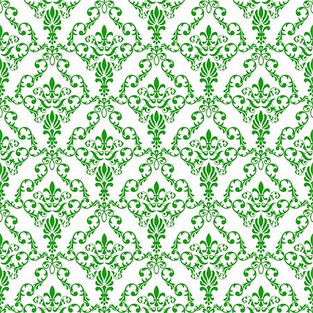 Seamless wallpaper pattern from abstract smooth forms, vector Stock Photo - Budget Royalty-Free & Subscription, Code: 400-04800288