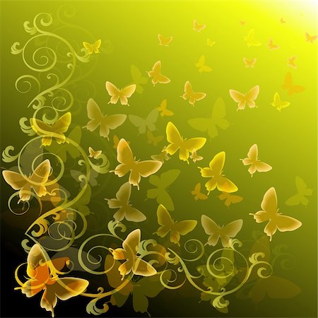 simsearch:400-05260365,k - Abstract colourful background with butterflies. A vector. Foto de stock - Super Valor sin royalties y Suscripción, Código: 400-04800308