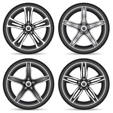 simsearch:400-04746076,k - aluminum wheel set Stock Photo - Budget Royalty-Free & Subscription, Code: 400-04800330