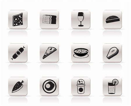 simsearch:400-04954423,k - Shop, food and drink icons 2 - vector icon set Stock Photo - Budget Royalty-Free & Subscription, Code: 400-04800360