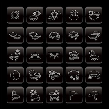 Line Weather icons - Vector Icon Set Stock Photo - Budget Royalty-Free & Subscription, Code: 400-04800373
