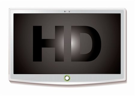 Modern LCD screen with HD text and white bevel and shadow Foto de stock - Super Valor sin royalties y Suscripción, Código: 400-04800534