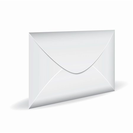 simsearch:400-06849040,k - Vector icon closed white mail envelope isolated Stock Photo - Budget Royalty-Free & Subscription, Code: 400-04800586
